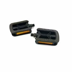 Büchel 1 Paar City Fahrrad Pedalen BÜCHEL Anti Rutsch Pedale Mit Reflekoren Schwarz NEU