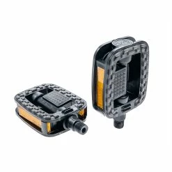 1 Paar Fahrrad Pedalen Büchel Reflektoren Trekking City Bike Antirutsch Grau B-Ware