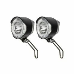 2 Stück Fahrrad Büchel SECU LUX Scheinwerfer Licht Vorn Seitendynamo Spar Set