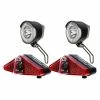 Büchel 2x Spar Set Fahrrad Beleuchtungs SET SECU LUX Gepäckträger LED Licht Vorn Hinten