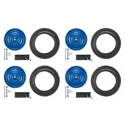 Nicht Angegeben 4 Stück 12 1/2 Zoll Scheibenrad Radsatz Set Reifen Schwalbe 50-203 AV Klaufix Wippchen Blau