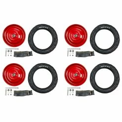 Nicht Angegeben 4 Stück 12 1/2 Zoll Scheibenrad Set Laufradsatz Kenda Reifen 47-203 AV Klaufix DDR Seifenkiste Bausatz