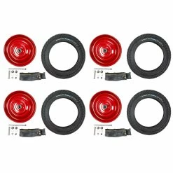 Nicht Angegeben 4 Stück 12 1/2 Zoll Scheibenräder Radsatz Set Seifenkisten Schwalbe Reifen 50-203 AV Retro Old Scool