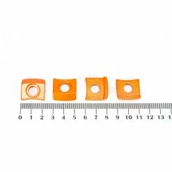 4 Stück Mercedes SMART Bike Alu Kurbel Schrauben Kappen Kettenblatt Orange