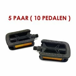 Büchel 5 Paar City Fahrrad Pedalen BÜCHEL Anti Rutsch Pedale Mit Reflekoren Schwarz NEU