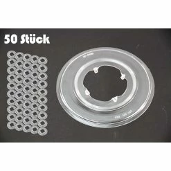 50 Stück Shimano Speichen Schutzscheibe YF-FH35 Hinterrad 32 Loch 26-30 Zähne Transparent