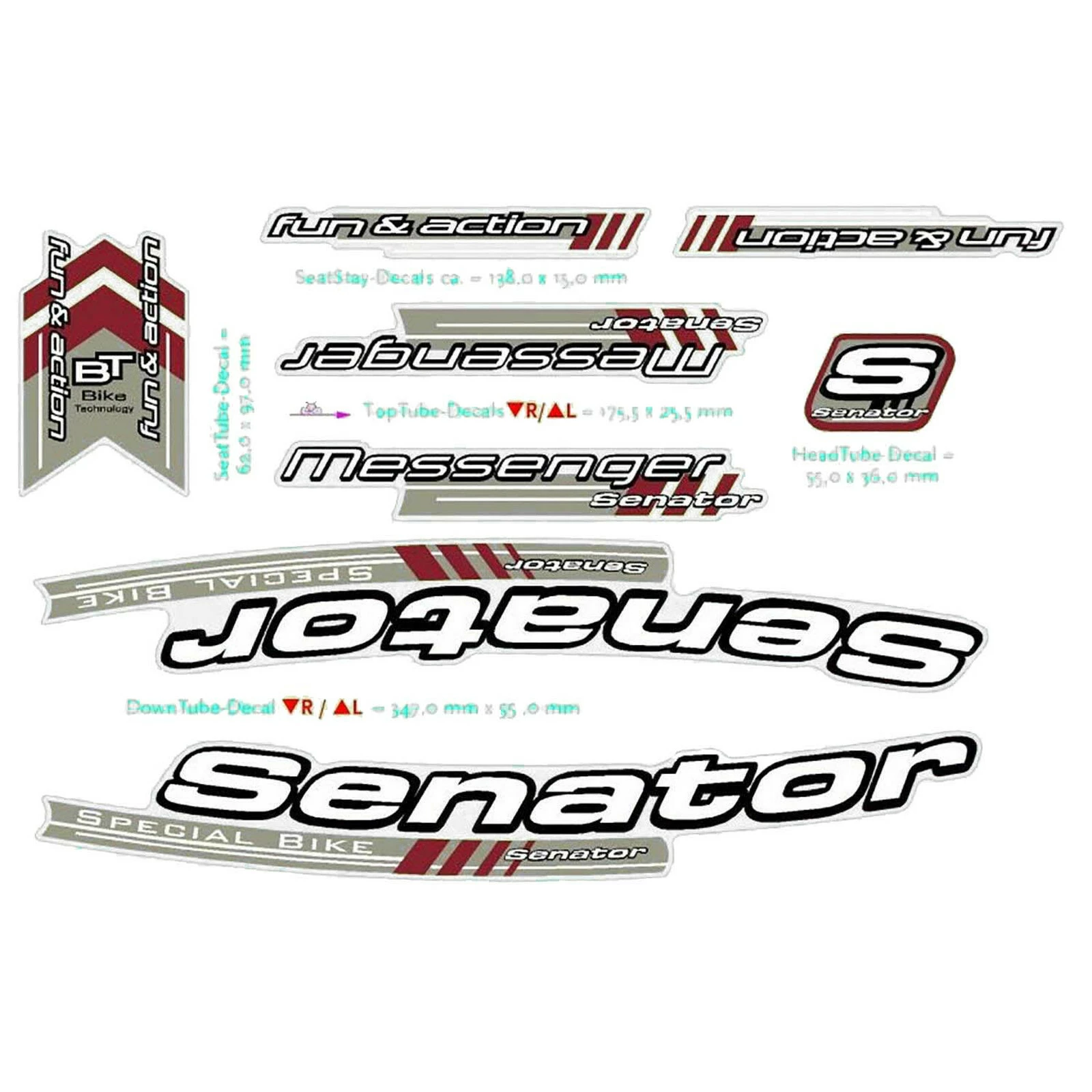 Nicht Angegeben Aufkleber DEKOR Fahrrad Rahmen SENATOR Special Bike Sticker Decal Set 8 Teilig 3 Nicht Angegeben Aufkleber DEKOR Fahrrad Rahmen SENATOR Special Bike Sticker Decal Set 8 Teilig