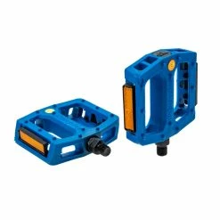 DK Bicycles DK Plattform Pedalen BMX 1/2 Zoll Blau Pedale Mit Pins Und Reflektoren