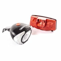 Nicht Angegeben Fahrrad Beleuchtung Lampen Set Halogen Dynamo Vorderlicht Rücklicht