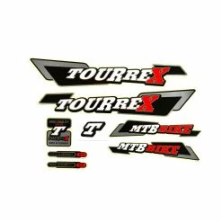 Nicht Angegeben Fahrrad DEKOR Satz Aufkleber Rahmen 8tlg.frame Decal Sticker TOURREX Schwarz Rot