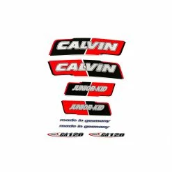 Nicht Angegeben Fahrrad DEKOR Satz Aufkleber Rahmen Frame Decal Sticker CALVIN Label Schwarz Rot