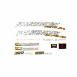 Nicht Angegeben Fahrrad DEKOR Satz Aufkleber Rahmen Frame Decal Sticker Framework Compact Orange