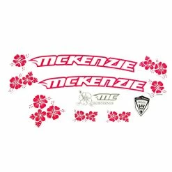 Nicht Angegeben Fahrrad DEKOR Satz Aufkleber Rahmen Frame Decal Sticker MC KENZIE Label Pink Weiß