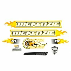 Nicht Angegeben Fahrrad DEKOR Satz Aufkleber Rahmen Frame Decal Sticker MC KENZIE Orange Gelb Weiß