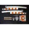 Nicht Angegeben Fahrrad DEKOR Satz Aufkleber Rahmen Frame Decal Sticker MC KENZIE Orange Silber