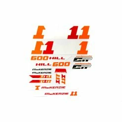 Nicht Angegeben Fahrrad DEKOR Satz Aufkleber Rahmen Frame Decal Sticker MC KENZIE Orange Weiß
