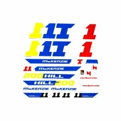 Nicht Angegeben Fahrrad DEKOR Satz Aufkleber Rahmen Frame Decal Sticker MCKENZIE Gelb Blau Rot