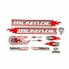 Mc Kenzie Fahrrad DEKOR Satz Aufkleber Rahmen Frame Decal Sticker MCKENZIE Weiß Schwarz Rot