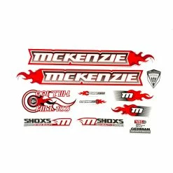 Mc Kenzie Fahrrad DEKOR Satz Aufkleber Rahmen Frame Decal Sticker MCKENZIE Weiß Schwarz Rot