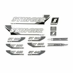 Fahrrad DEKOR Satz Aufkleber Rahmen Frame Decal Sticker STINGER Grau