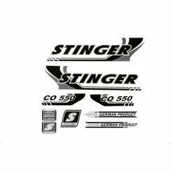 Nicht Angegeben Fahrrad DEKOR Satz Aufkleber Rahmen Frame Decal Sticker STINGER Schwarz Silber