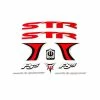 Nicht Angegeben Fahrrad DEKOR Satz Aufkleber Rahmen Frame Decal Sticker STR Label Rot Schwarz -Trelock Verkäufe fahrrad dekor satz aufkleber rahmen frame decal sticker str label rot schwarz
