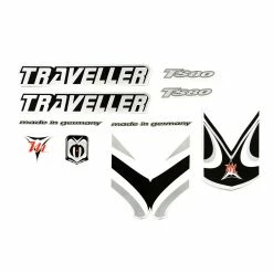 Nicht Angegeben Fahrrad DEKOR Satz Aufkleber Rahmen Frame Decal Sticker Traveller Schwarz Grau