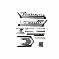 Nicht Angegeben Fahrrad DEKOR Satz Aufkleber Rahmen Frame Decal Sticker Votone Label Grau
