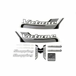 Nicht Angegeben Fahrrad DEKOR Satz Aufkleber Rahmen Frame Decal Sticker VOTONE Label Schwarz Grau