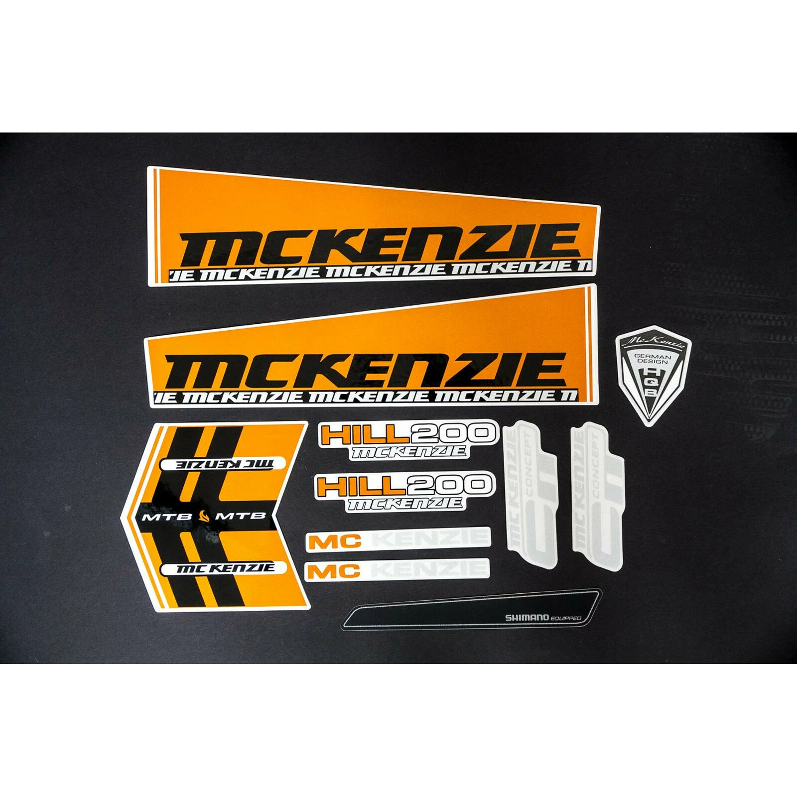 Nicht Angegeben Fahrrad DEKOR Satz Aufkleber Rahmen Schriftzug Sticker Orange Schwarz MC KENZIE 3 Nicht Angegeben Fahrrad DEKOR Satz Aufkleber Rahmen Schriftzug Sticker Orange Schwarz MC KENZIE