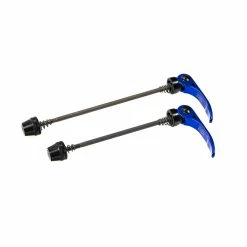 Baradine Fahrrad Schnellspanner Set MTB Trekking Laufrad VR M5x100 HR M5x135 Blau