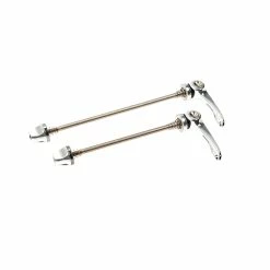 Nicht Angegeben Fahrrad Schnellspanner Set MTB Trekking Laufrad VR M5x100 HR M5x135 Silber Chrom