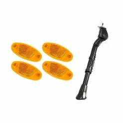 Ursus FISCHER Bundle Seiten-Ständer Schwarz 24-28 Zoll Mit Speichenreflektoren Set