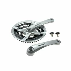 SHIMANO Tourney Fahrrad Kurbel Garnitur FC-TY501 Vierkant 48-38-28 Zähne Für 3x6/7/8 Fach Silber