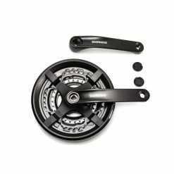 SHIMANO Tourney Kurbel Garnitur FC-TY301 Vierkant 48-38-28 Zähne Für 6-7-8 Fach Schwarz