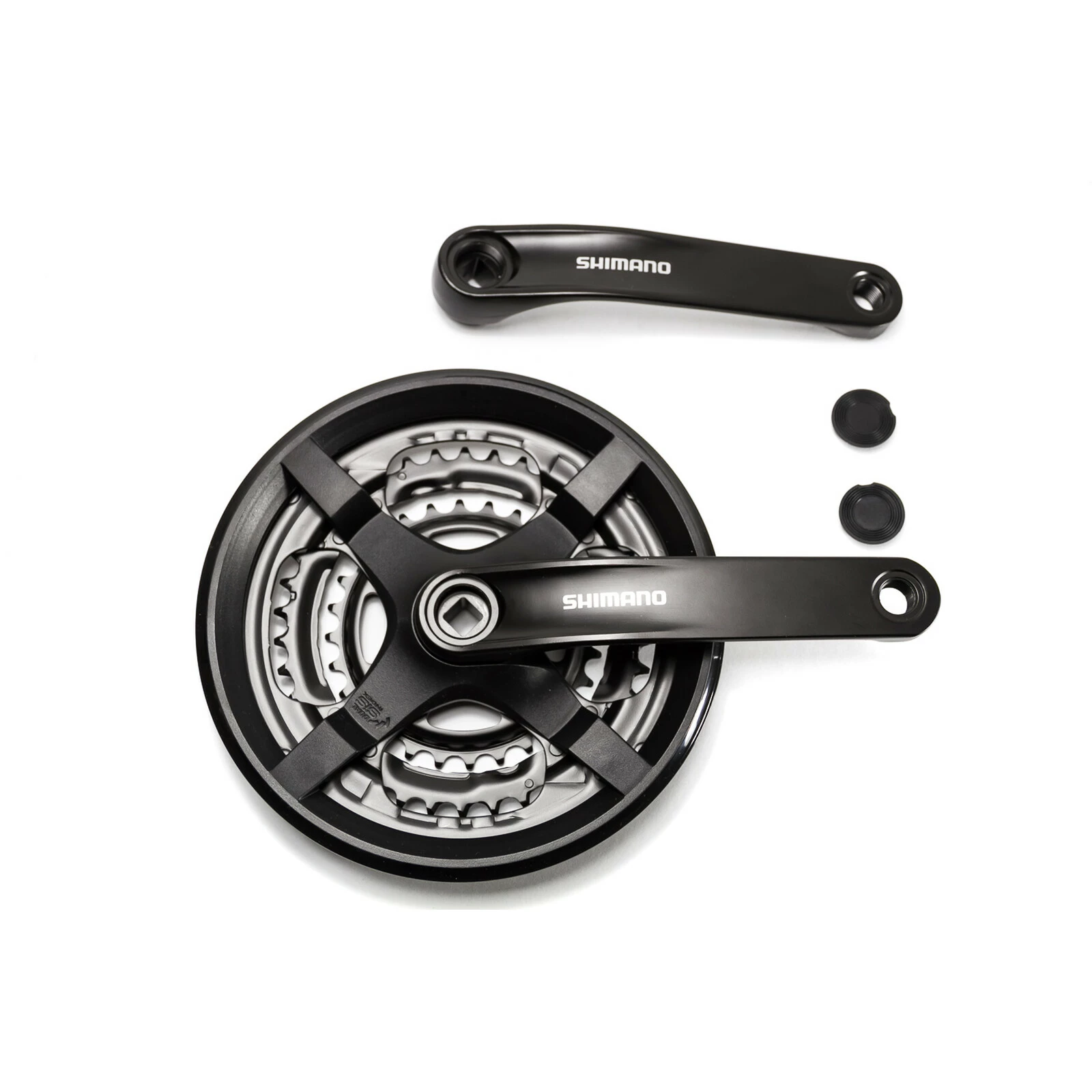 SHIMANO Tourney Kurbel Garnitur FC-TY301 Vierkant 48-38-28 Zähne Für 6-7-8 Fach Schwarz 3 SHIMANO Tourney Kurbel Garnitur FC-TY301 Vierkant 48-38-28 Zähne Für 6-7-8 Fach Schwarz