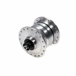 SHIMANO Vorderrad Nabendynamo 36 Loch Alu Schnellspanner Silber DH-3N72 Hohlachse