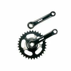 THUN Kurbelgarnitur Kinder Fahrrad 32 Zähne Single 1-Fach 115mm Armlänge Schwarz